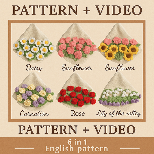 6 in 1 Crochet Flower Blanket PDF
