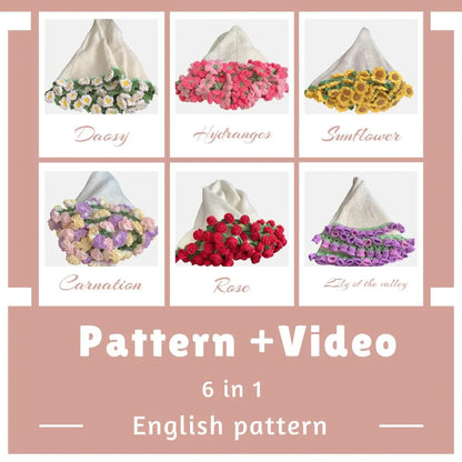 6 in 1 Crochet Flower Blanket PDF