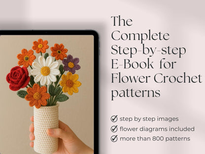 800 Flower Crochet Pattern Bundle