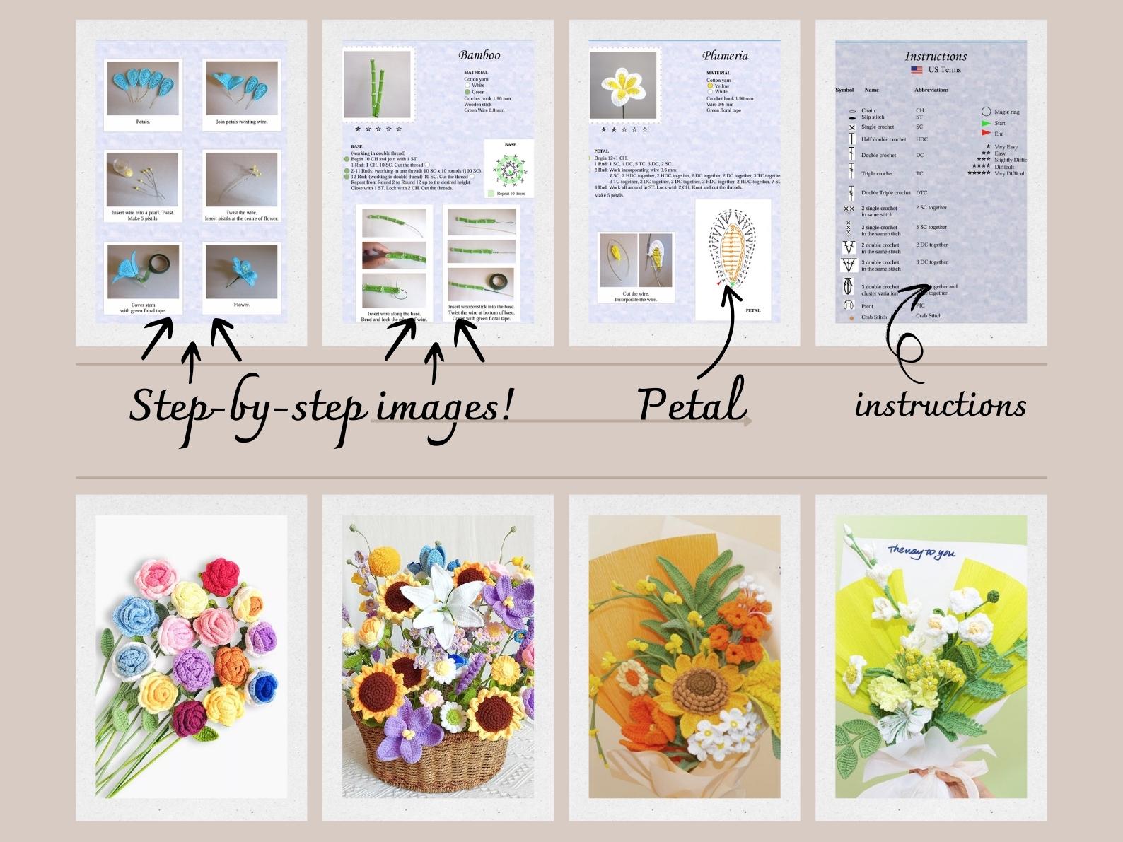 800 Flower Crochet Pattern Bundle