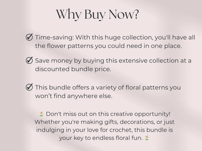 800 Flower Crochet Pattern Bundle